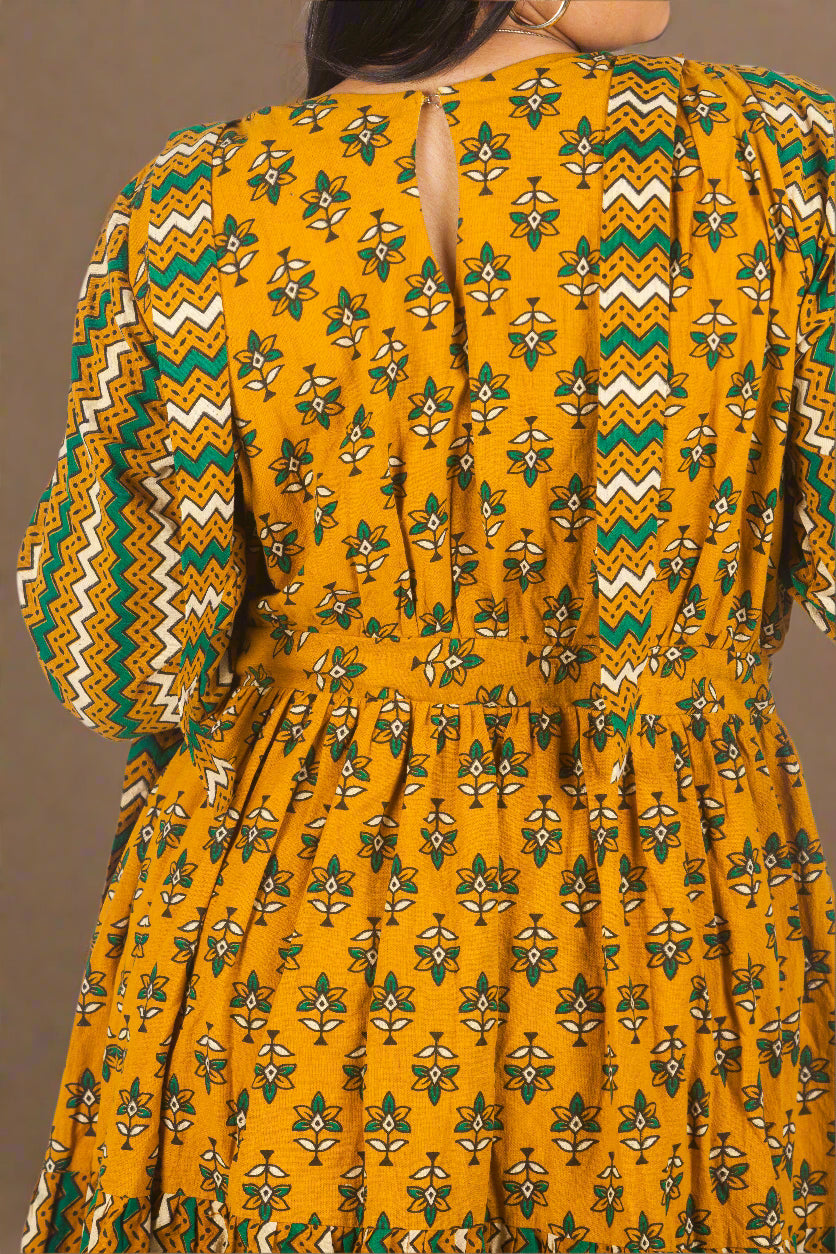 Yellow easy grace cotton dress