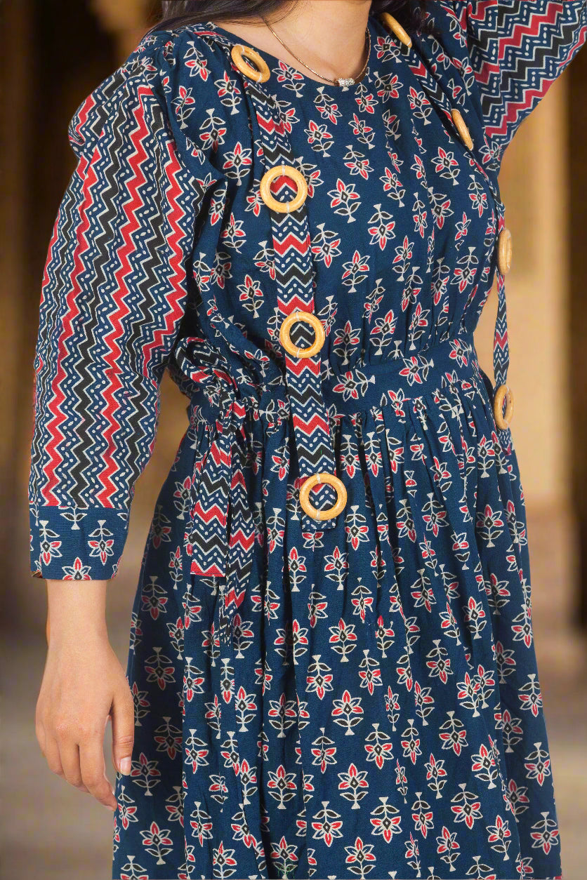 Blue easy grace cotton dress