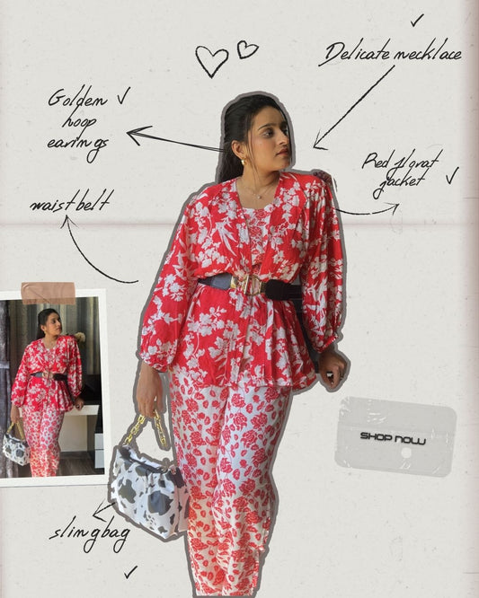 Red lagoon 3 piece set with jacket and inner