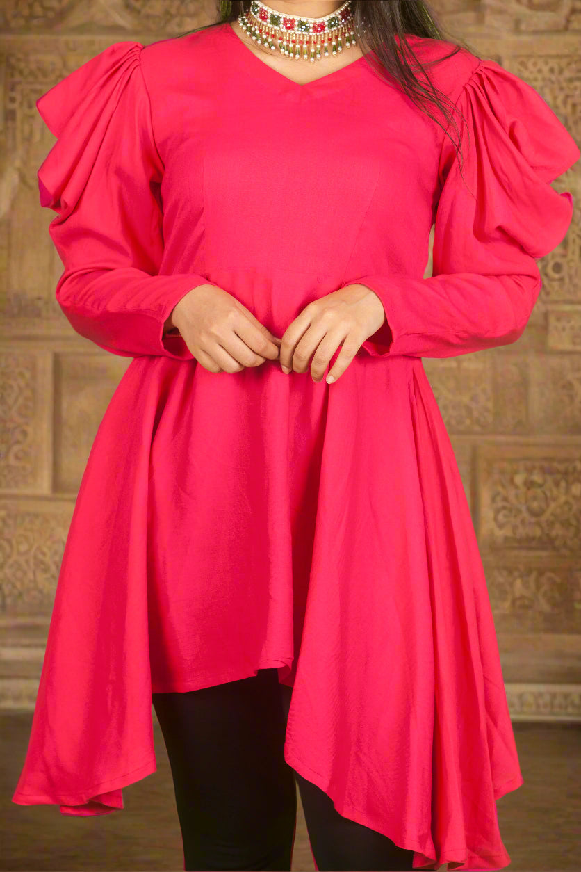 Opulent Sleeve Peplum Top