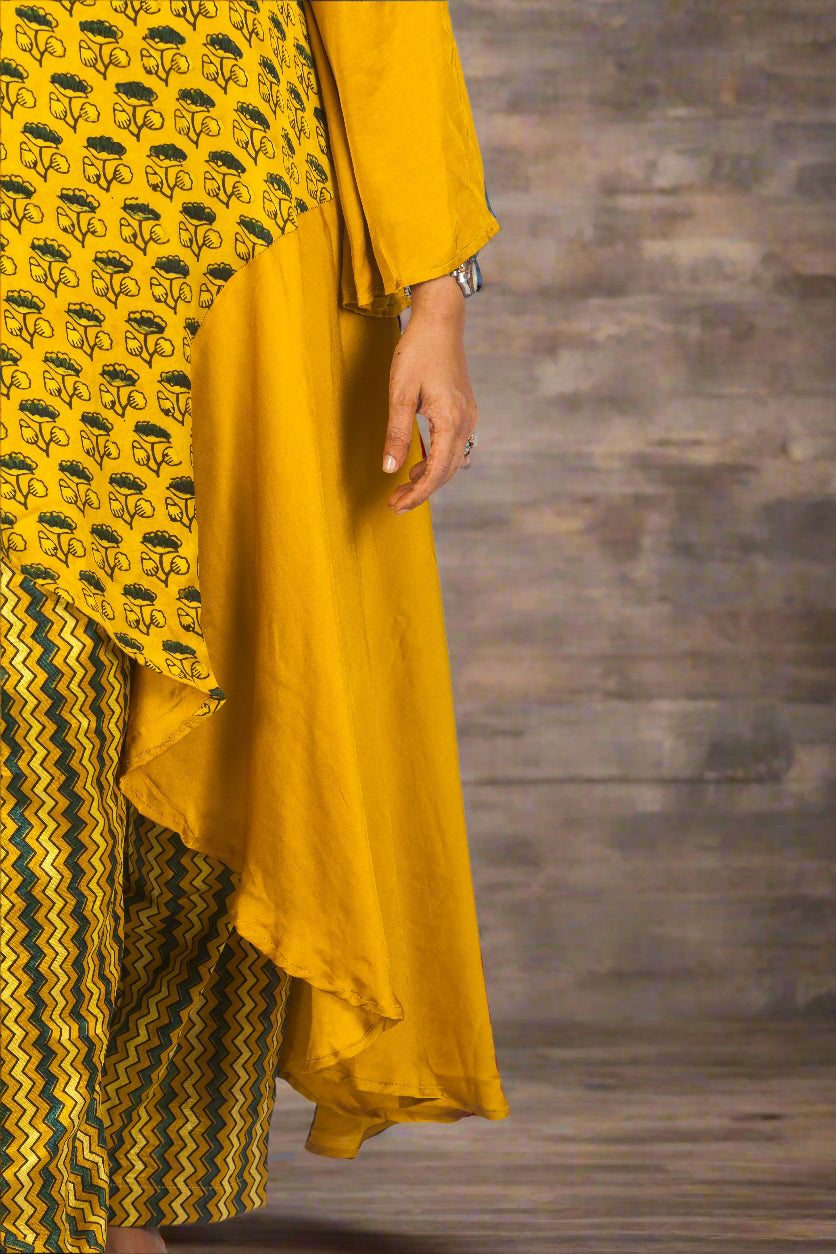 Marigold Charm set with hand embroidered collar.