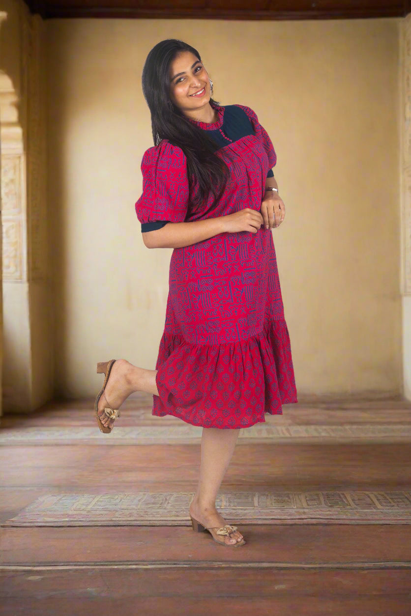 Pink serenity cotton dress