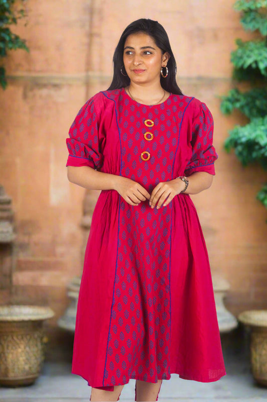 Rose quartz cotton dress