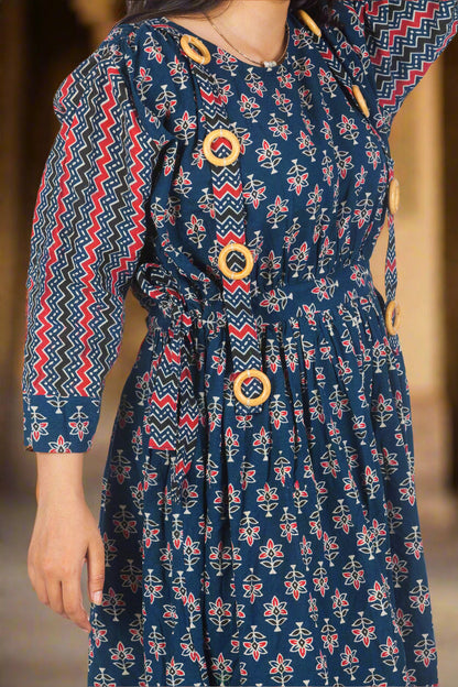 Blue easy grace cotton dress