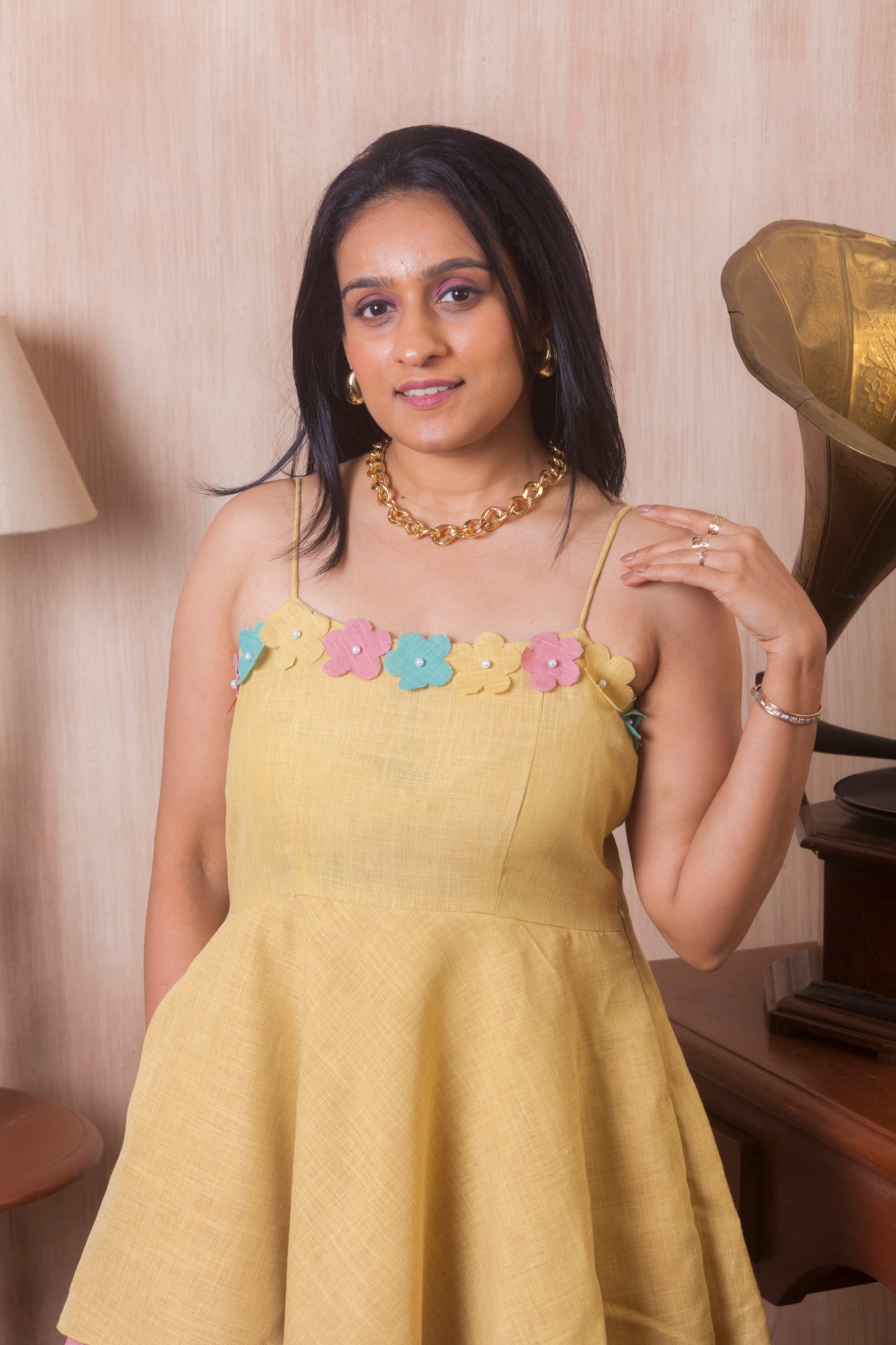 Floral Bloom Pastel Layered Dress