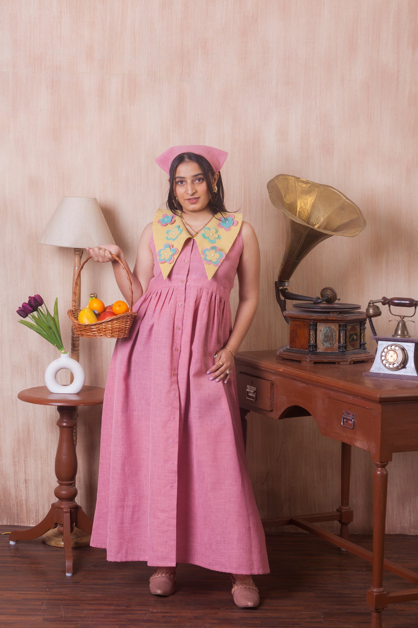 Retro Bloom Maxi Dress