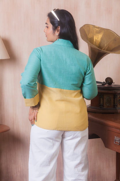 Floral Frenzy Colorblock Shirt