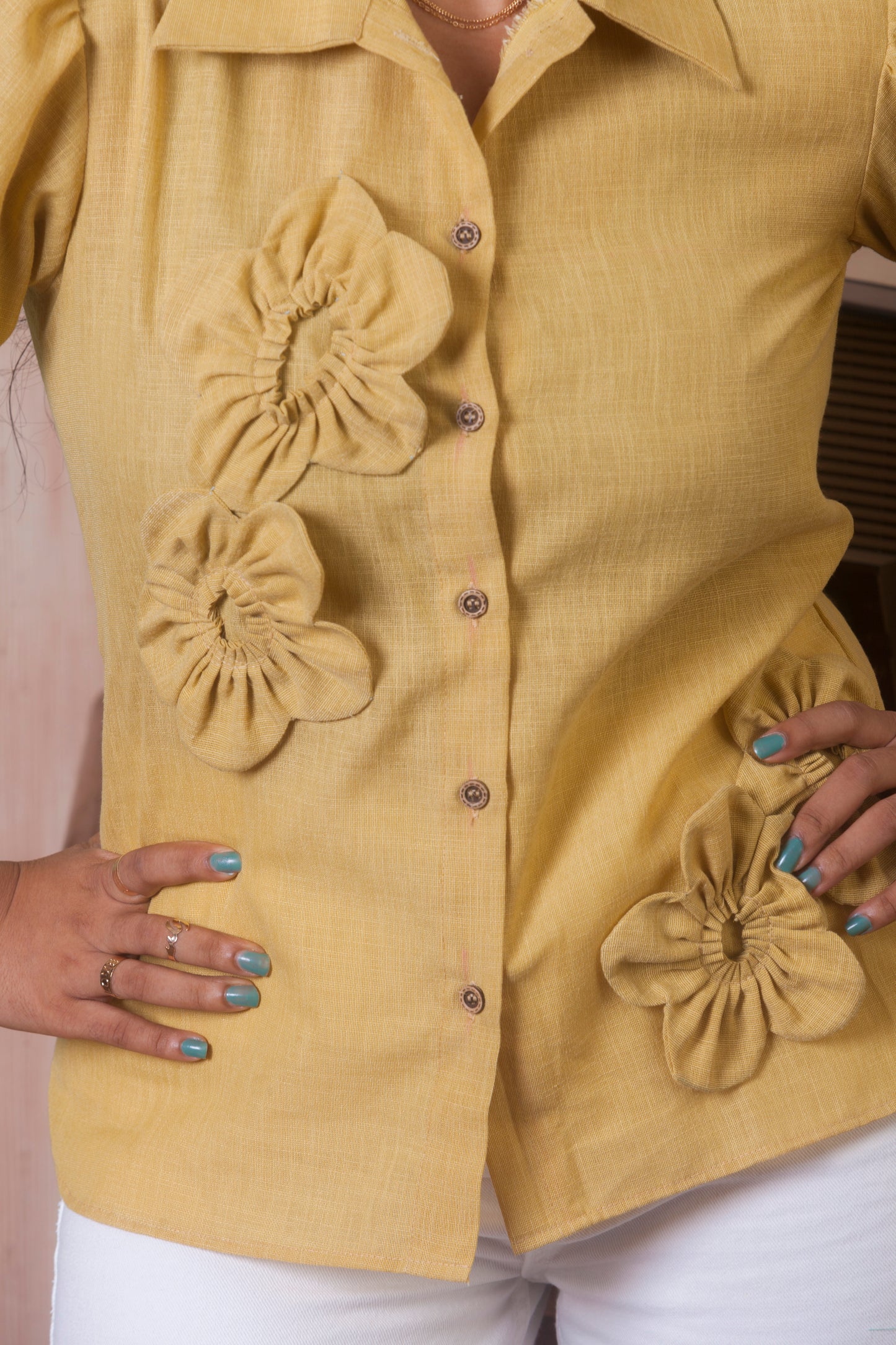 Sunburst 3D Floral Shirt