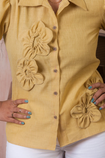 Sunburst 3D Floral Shirt