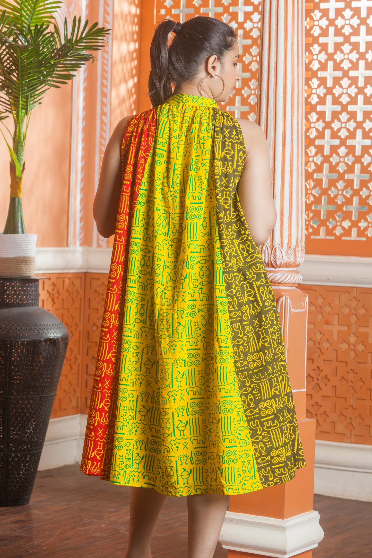 Tribal Bloom Halter Dress