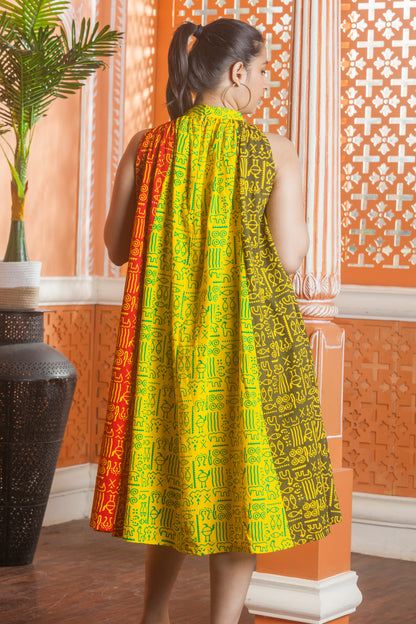 Tribal Bloom Halter Dress