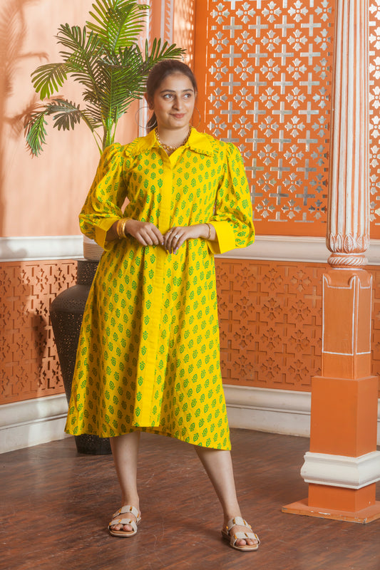 Sunfield Ajrakh Shirt Dress